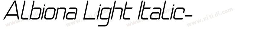 Albiona Light Italic字体转换